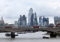 FILE PHOTO: City of London financial district seen in London