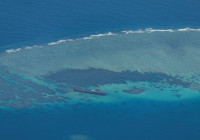 FILE PHOTO: Aerial view of the contested Second Thomas Shoal in the South China Sea