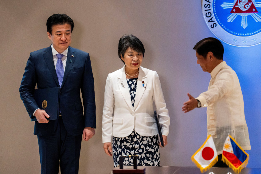 Japan Foreign Minister Yoko Kamikawa and Defence Minister Minoru Kihara meet with Philippine President Ferdinand Marcos Jr